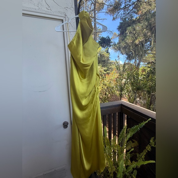 VICI Neon Green Dress, Satin Dress, Fun Party Dress - Picture 3 of 7